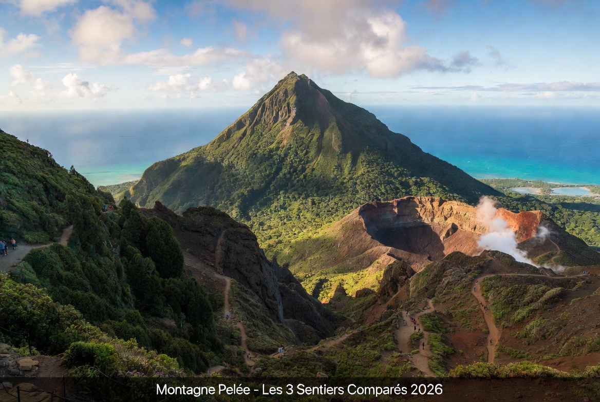 Randonnée Montagne Pelée en Martinique : les 3 sentiers comparés